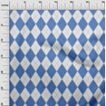 thumbnail image 3 of oneOone Rayon Medium Blue Fabric Check Argyle Sewing Craft Projects Fabric Prints By Yard 56 Inch Wide, 3 of 4