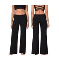 thumbnail image 2 of Gupgi Fold Over Yoga Pants for Women Wide Leg Trousers Solid Color Striped Lounge Pants, 2 of 8