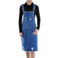 thumbnail image 1 of Robe Salopette en Denim Usé à Bretelles Ajustables pour Jeunes Femmes, 1 of 5