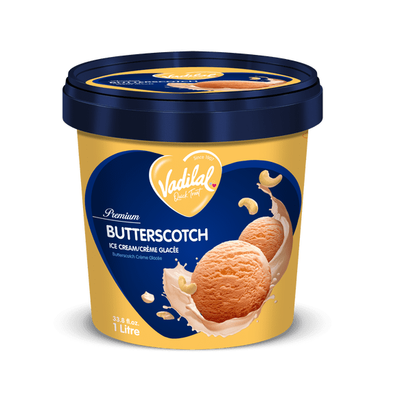 Vadilal Butterscotch Ice Cream 1 Ltr.8 fl.oz, Vadilal Butterscotch Ice Cream