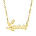 thumbnail image 1 of KISPER 18K Gold Plated Stainless Steel Personalized Name Pendant Necklace, 1 of 6