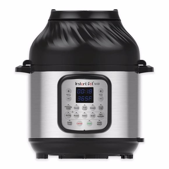 Instant Pot 8 qt. Duo Crisp Stainless Steel Pressure Cooker, Black & Silver