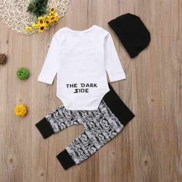 Tenue 3 Pcs Cool pour Nouveau-Né Garçon en Coton : Barboteuse, Pantalon, Leggings, Chapeau