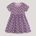 thumbnail image 2 of WEAIXIMIUNG Robes Longues pour Adolescentes Vacances Robe à Manches Courtes Imprimés Robes de Danse Vêtements 4-5 Ans, 2 of 6
