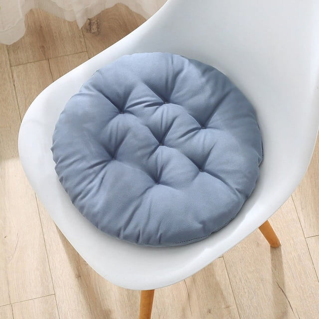 Meitianfacai Coussin de Chaise Rond Rembourré pour Bureau et Usage Étudiant, Coton et Lin (Ensemble de 1)