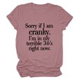 thumbnail image 1 of EQWLJWE Chemises pour Femmes Liquidation Femmes Manches Courtes Décontracté T-Shirt Décontracté pour Femmes Drôle à Lettres Imprimées Col Rond Manches Courtes Hauts Blouse T-Shirt, 1 of 3