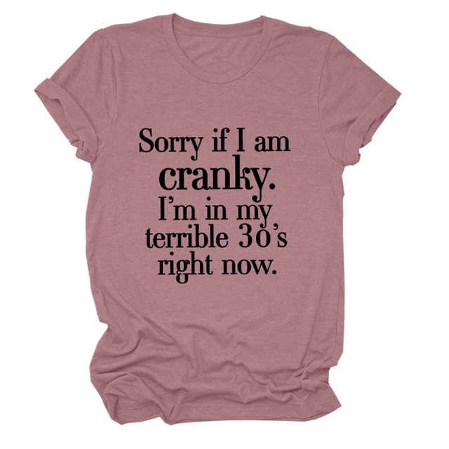 EQWLJWE Chemises pour Femmes Liquidation Femmes Manches Courtes Décontracté T-Shirt Décontracté pour Femmes Drôle à Lettres Imprimées Col Rond Manches Courtes Hauts Blouse T-Shirt