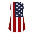 thumbnail image 4 of KIHOUT Plus Size Women's 4th of July Tank Top V Neck Button Sleeveless Front Ruffled Print Tunic Tops Black XL, 4 of 4