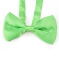 thumbnail image 3 of TopTie Mens Formal Solid Lime Green Satin Bow Tie, 3 of 5