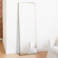 thumbnail image 2 of NeuType Gold Floor Mirror with Stand Large Full Length Mirror Modern Wall Mounted Mirror 55"x16", 2 of 8