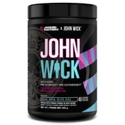 Jacked Factory X John Wick - Wick Mode Pre Workout Powder - Intense Energy, Battle-Ready Focus, Unstoppable Commitment, and Sheer Will - 40 Servings, Baba Yaga Blue Raz