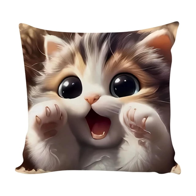 Coussin à Imprimé d'Animaux pour Décoration de Salon 45x45 cm