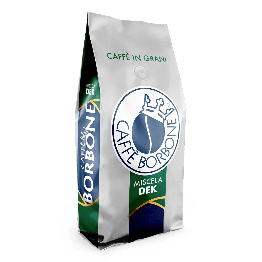 Caffe Borbone Miscela DEK 1 Kg bag of whole coffee beans DECAFFEINATED - (Intensity 9/10)