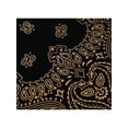 thumbnail image 2 of CTM® Metallic Gold Paisley Print Bandana, 2 of 2