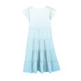 thumbnail image 3 of RXIRUCGD 2025 Vêtements d'Été pour Enfants Mode Filles Nouvelle Robe d'Été à Manches Courtes Poches à Volants Col Rond Imprimé, 3 of 4