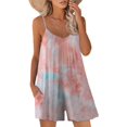 thumbnail image 1 of ORUYROP SNUGWIND Femmes Casual Sans Manches Sangle Lâches Combinaisons Réglables Stretch Shorts Romper avec Poches, 1 of 4