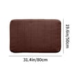 thumbnail image 3 of TopLLC Bathroom Rugs, Rugs for Living Room, Area Rug Thickened Fleece Floor Mats Quilted Kitchen Bathroom Foot Mats Solid Color Entrance Door Mats Foam Foot Mats 19.68x31.49in Blanket Blanket, 3 of 6