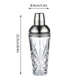 thumbnail image 3 of Nouveau Verre à Cocktail en Acier Inoxydable avec Couvercle, Filtre, Shaker en Verre 420 ml, 3 of 8