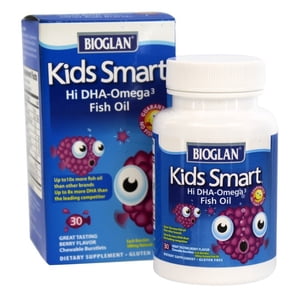 Bioglan - Kids Smart Hi DHA-Omega 3 Fish Oil Berry - 30 Chewables