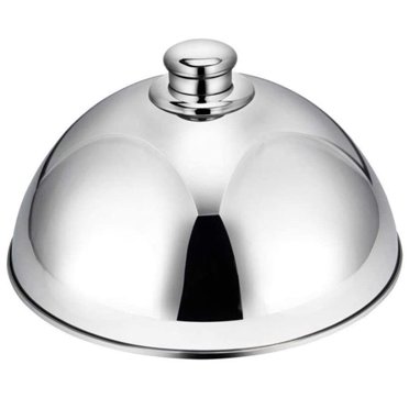 Cloche Nourriture Couvercle Dôme Assiette de Service Plat Couvercle de Salle à Manger en Acier Inoxydable Cloche Nourriture Couvercle Dôme Assiette de Service Plat Dîner pour Maison Cuisine Restaurant Café