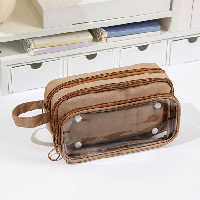 Large Cute Design Zipper Pouch Portable Detachable School Stationery Organizer For Teens And Adults