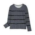 thumbnail image 4 of AherBiu T-Shirts à Manches Longues pour Tout-Petites Filles, Col Ras du Cou Décontracté, Rayés, T-Shirts pour Enfants Confortables d'Automne, Hauts pour Enfants, 4 of 6