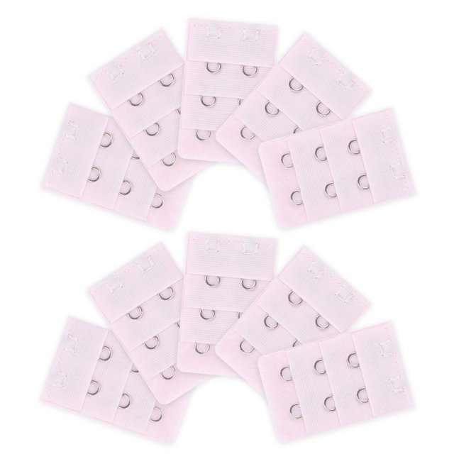 INSPIRE CHIC Rallonge de Soutien-Gorge pour Femmes à 3 Rangées avec 2 Crochets, Extension de Brassière, Crochets d'Extension, Adaptateur de Bretelles, Rose Pâle 10