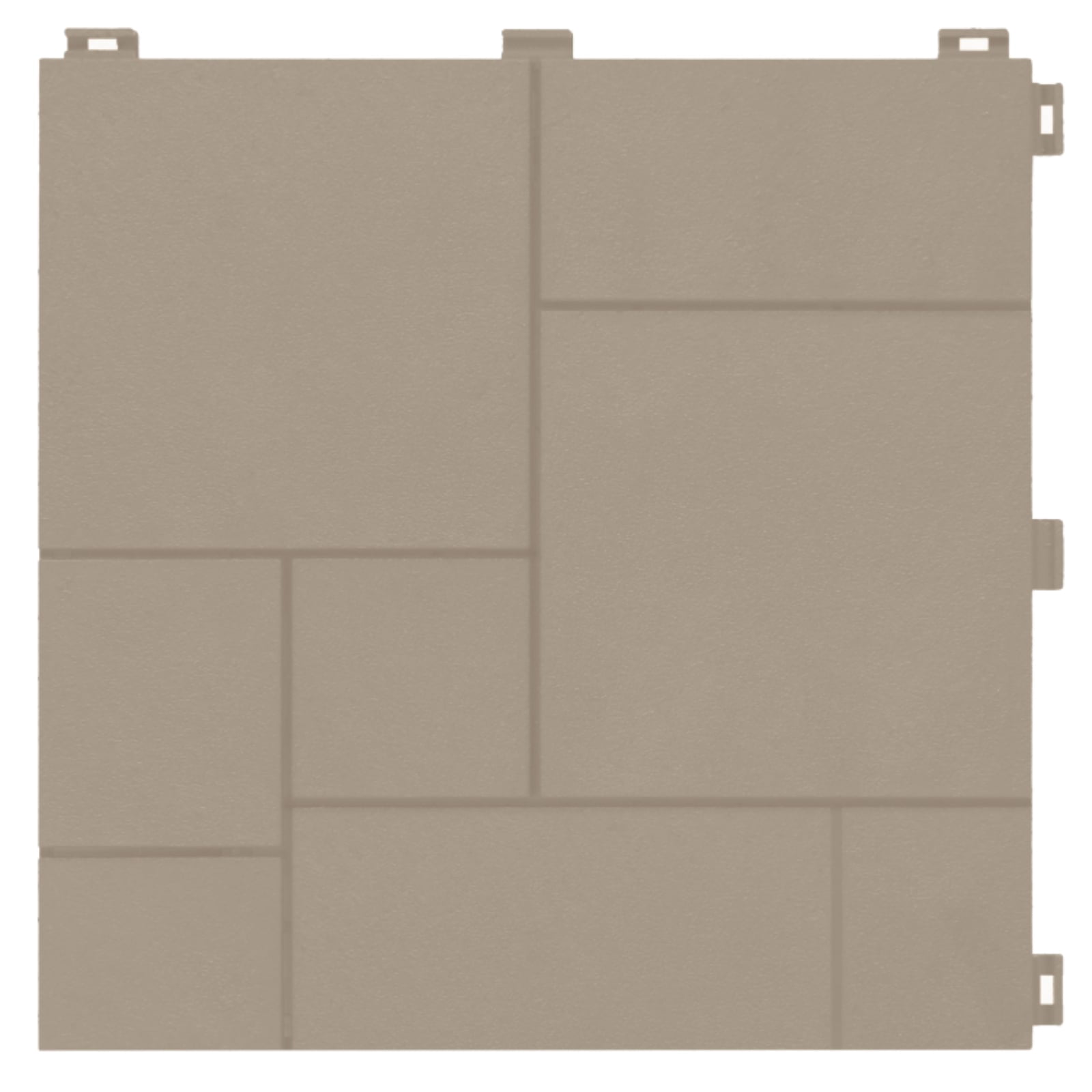 Tierra Verde 12x12 Classic 1/2" Mosaic Deck Tiles Khaki, 24-pack