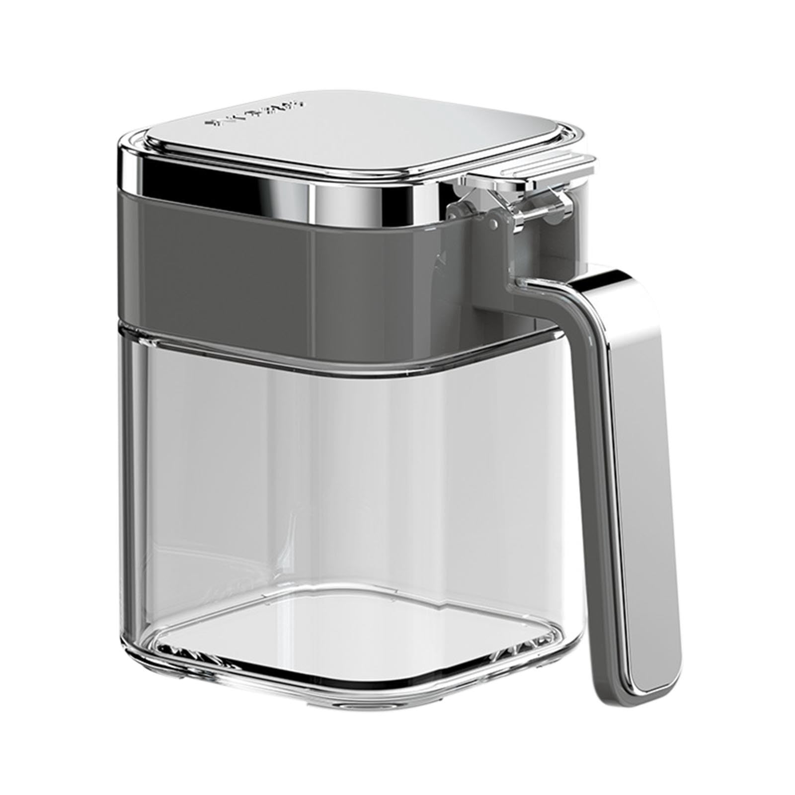 fheaev Glass Seasoning Boxes-Seasoning Glass Containers Food Storage Bowl 380ml Container Bowl Food Grade Airtight Seasoning Glass Container Cassette Lid