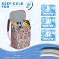 thumbnail image 3 of Small Floral Botanical Pattern Insulated Cooler Backpack, Leakproof Waterproof Lunch Backpack for Spring and Summer Outdoor Activities, 3 of 6