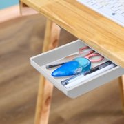 TopLLC Closet Organizers and Storage Under Desk Drawer Self Adhesive Under Desk Organizer Office Under Desk Drawer Organizer Home Stationery Organizer 4 Colors Available Under desk stationery drawer