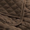 thumbnail image 3 of Bare Home Quilt Set - 3 Piece - Diamond Stitched Bedspread Coverlet - Full/Queen, Cocoa, 3 of 4