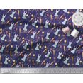 thumbnail image 2 of Soimoi Cotton Poplin Fabric Leaves,Carrot & Rabbit Kids Printed Craft Fabric by The Yard 56 Inch Wide, 2 of 3