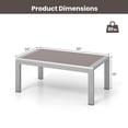 thumbnail image 3 of Gymax Outdoor Rectangle Coffee Table Aluminum Side Table w/ Tempered Glass Tabletop, 3 of 6