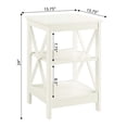 thumbnail image 4 of Convenience Concepts End Table Coffee Accent Table Square in Wood - Ivory, 4 of 5