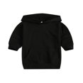 thumbnail image 1 of MesaSe Bébé Filles Hoodies Robe Tenues Solide à Manches Longues Pull Poche Longue Longueur Robe Droite Violet 1-2 Ans, 1 of 6