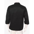thumbnail image 4 of Ocealan Unisex Chef Jacket Shirt Short Sleeve Chef Coat Men Women Restaurant Kitchen Work Uniform Black Long Sleeve XXL, 4 of 7