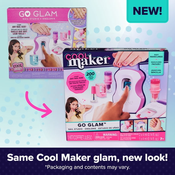 Cool Maker, GO GLAM Studio Nail Kit, Style 200 Nails, 4 Designs, 2