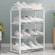 Chmadoxn Shoe Rack for Closet Shoe Rack Shoe Rack Organizer Four Tier Shoe Rack Daily Use Bedroom Closet Entryway Bedroom Shoe Rack