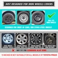 thumbnail image 4 of 4Pcs 17 inch Universal Wheel Rim Cover Hubcaps,Snap on Car Truck SUV,Black Matte, 4 of 7