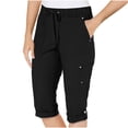 thumbnail image 1 of Yanlir Pantalon de Travail Mode pour Femme à Multiples Poches, Léger, Randonnée, Jogging, Plein Air, Pantalon de Rue pour Voyage, Sports et Actif (Noir, G), 1 of 5