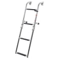 thumbnail image 4 of Boat Folding 4 Steps Ladder, Pontoon Removable Ladder Oval Steps 316 Stainless Steel Ergonomic  For Yachts, 4 of 8