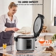 thumbnail image 3 of KFFKFF Industrial Rice Steamer, 70-Cup Rice Preparation Device, 15.85 Qt / 15 Liter Voluminous Rice Maker and Heater with Smooth Inner Container, Swift Preparation and 12-Hour Heat Retention, 3 of 9