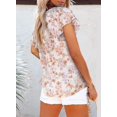 thumbnail image 3 of ORUYROP Blouses Décontractées Boho à Imprimé Floral Col en V Manches Longues Amples pour Femmes, 3 of 4