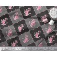 thumbnail image 2 of Soimoi polyester Crepe Fabric Leaves, & Rose Floral Printed Fabric 1 Yard 52 Inch Wide, 2 of 3
