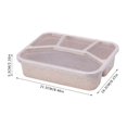 thumbnail image 3 of SIfdSeng Toddler Snack Container Wheat Straw Lunch Box Japanese Lunch Box Student Lunch Box Work Portable Microwave Square Snack Fast Food Box Lunch Boxes for Kids Snack Containers for Adults, 3 of 4