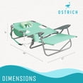 thumbnail image 2 of Ostrich The Heavy-Duty Backpacker Portable Reclining Beach Chair with Face Hole, Teal, 2 of 12