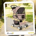thumbnail image 3 of PawHut Pet Stroller for Dogs, Foldable Pet Travel Carrier with 4 Wheels, 3 of 10