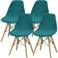 thumbnail image 1 of Shell Dining Room Chair Slipcovers Set of 2/4/6,Stretch Modern Armless Lounge Chair Slipcovers Protector for Kitchen Dining Living Room(Sapphire Blue,4Pcs), 1 of 5