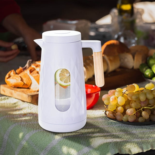 Glass Pitcher with Lid Glass Pitcher Water Pitcher Glass Water Pitcher Cold Kettle Household Cold Water Cup Large Capacity High Temperature Water Storage Summer Drink Bucket Cold Kettle